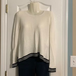 Rag & Bone Jeans XS Open Back Black White Sweater